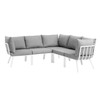 Riverside 5 Piece Outdoor Patio Aluminum Sectional / EEI-3789