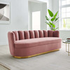 Victoria Channel Tufted Performance Velvet Sofa / EEI-5017