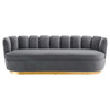 Victoria Channel Tufted Performance Velvet Sofa / EEI-5017