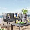 Riverside 2 Piece Outdoor Patio Aluminum Sectional Sofa Set / EEI-3781