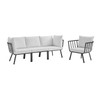 Riverside 4 Piece Outdoor Patio Aluminum Set / EEI-3784