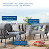 Riverside 4 Piece Outdoor Patio Aluminum Set / EEI-3784