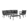 Riverside 5 Piece Outdoor Patio Aluminum Set / EEI-3783