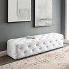 Amour 72" Tufted Button Entryway Faux Leather Bench / EEI-3771