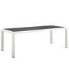 Stance 90.5" Outdoor Patio Aluminum Dining Table / EEI-3052