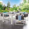 Stance 90.5" Outdoor Patio Aluminum Dining Table / EEI-3052