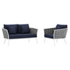 Stance 2 Piece Outdoor Patio Aluminum Sectional Sofa Set / EEI-3169