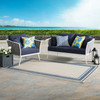 Stance 2 Piece Outdoor Patio Aluminum Sectional Sofa Set / EEI-3169