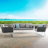 Stance 3 Piece Outdoor Patio Aluminum Sectional Sofa Set / EEI-3165