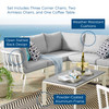 Riverside 6 Piece Outdoor Patio Aluminum Set / EEI-3788