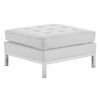 Loft Tufted Vegan Leather Ottoman / EEI-3394