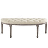 Esteem Vintage French Upholstered Fabric Semi-Circle Bench / EEI-3369