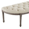 Esteem Vintage French Upholstered Fabric Semi-Circle Bench / EEI-3369