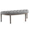 Esteem Vintage French Upholstered Fabric Semi-Circle Bench / EEI-3369
