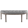 Esteem Vintage French Upholstered Fabric Semi-Circle Bench / EEI-3369