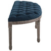 Esteem Vintage French Upholstered Fabric Semi-Circle Bench / EEI-3369