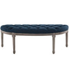 Esteem Vintage French Upholstered Fabric Semi-Circle Bench / EEI-3369