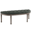 Esteem Vintage French Upholstered Fabric Semi-Circle Bench / EEI-3369