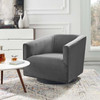 Twist Accent Lounge Performance Velvet Swivel Chair / EEI-3456