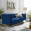 Sanguine Vertical Channel Tufted Performance Velvet Sofa / EEI-3405