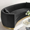 Resolute Curved Performance Velvet Sofa / EEI-3408