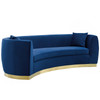 Resolute Curved Performance Velvet Sofa / EEI-3408