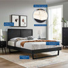 Marlee King Wood Platform Bed With Angular Frame / MOD-6626