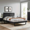 Marlee King Wood Platform Bed With Angular Frame / MOD-6626