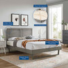 Marlee King Wood Platform Bed With Angular Frame / MOD-6626