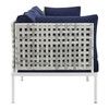Harmony Sunbrella® Basket Weave Outdoor Patio Aluminum Sofa / EEI-4965