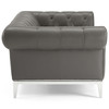Idyll Tufted Button Upholstered Leather Chesterfield Loveseat / EEI-3442