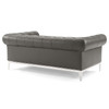 Idyll Tufted Button Upholstered Leather Chesterfield Loveseat / EEI-3442