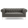 Idyll Tufted Button Upholstered Leather Chesterfield Loveseat / EEI-3442