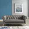 Idyll Tufted Button Upholstered Leather Chesterfield Loveseat / EEI-3442