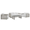 Aura 4 Piece Outdoor Patio Wicker Rattan Set / EEI-3596