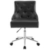 Regent Tufted Button Swivel Faux Leather Office Chair / EEI-3608