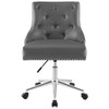 Regent Tufted Button Swivel Faux Leather Office Chair / EEI-3608