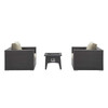 Convene 3 Piece Set Outdoor Patio with Fire Pit / EEI-3727