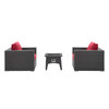 Convene 3 Piece Set Outdoor Patio with Fire Pit / EEI-3727