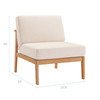 Sedona Outdoor Patio Eucalyptus Wood Sectional Sofa Armless Chair / EEI-3681