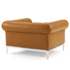 Idyll Tufted Button Upholstered Leather Chesterfield Armchair / EEI-3443