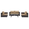 Convene 5 Piece Set Outdoor Patio with Fire Pit / EEI-3728