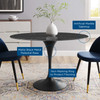 Lippa 48" Round Artificial Marble Dining Table / EEI-4870