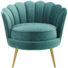 Admire Scalloped Edge Performance Velvet Accent Armchair / EEI-3410