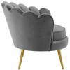Admire Scalloped Edge Performance Velvet Accent Armchair / EEI-3410