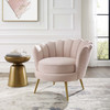 Admire Scalloped Edge Performance Velvet Accent Armchair / EEI-3410