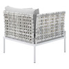 Harmony 6-Piece  Sunbrella® Basket Weave Outdoor Patio Aluminum Seating Set / EEI-4930