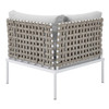 Harmony 8-Piece  Sunbrella® Basket Weave Outdoor Patio Aluminum Sectional Sofa Set / EEI-4939