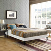 Tessie Vinyl Queen Bed Frame with Squared Tapered Legs / MOD-5898