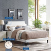 Corene Queen Vinyl Platform Bed with Squared Tapered Legs / MOD-5954